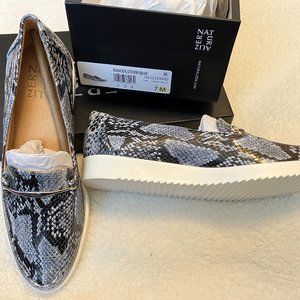 Ranger, Storm Blue Snakeskin Loafers 7M NWT
